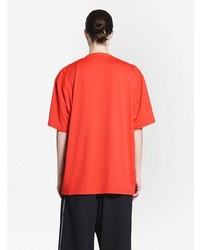 rotes T-Shirt mit einem Rundhalsausschnitt von Balenciaga