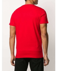 rotes T-Shirt mit einem Rundhalsausschnitt von Diesel