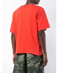 rotes T-Shirt mit einem Rundhalsausschnitt von Off-White