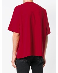 rotes T-Shirt mit einem Rundhalsausschnitt von Balenciaga