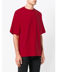 rotes T-Shirt mit einem Rundhalsausschnitt von Balenciaga