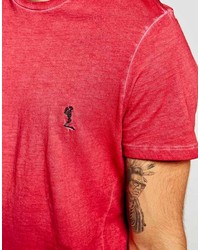 rotes T-Shirt mit einem Rundhalsausschnitt von Religion