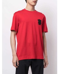 rotes T-Shirt mit einem Rundhalsausschnitt von Emporio Armani