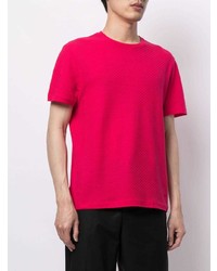 rotes T-Shirt mit einem Rundhalsausschnitt von Emporio Armani