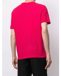 rotes T-Shirt mit einem Rundhalsausschnitt von Emporio Armani