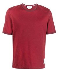 rotes T-Shirt mit einem Rundhalsausschnitt von Thom Browne