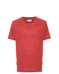 rotes T-Shirt mit einem Rundhalsausschnitt von Venroy