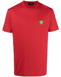 rotes T-Shirt mit einem Rundhalsausschnitt von Versace