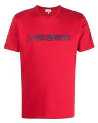 rotes T-Shirt mit einem Rundhalsausschnitt von Woolrich