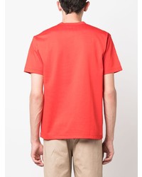 rotes T-Shirt mit einem Rundhalsausschnitt von Junya Watanabe MAN