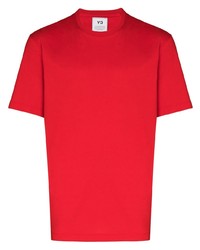 rotes T-Shirt mit einem Rundhalsausschnitt von Y-3