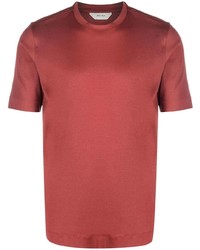 rotes T-Shirt mit einem Rundhalsausschnitt von Z Zegna