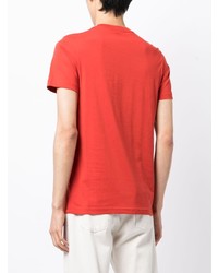 rotes T-Shirt mit einem Rundhalsausschnitt von PS Paul Smith