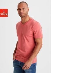 rotes T-Shirt mit einem V-Ausschnitt von KangaROOS
