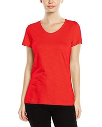 rotes T-Shirt mit einem V-Ausschnitt von Stedman Apparel