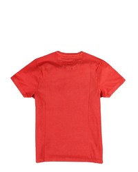 rotes T-shirt mit einer Knopfleiste von ENGBERS
