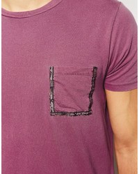 rotes T-shirt mit geometrischem Muster von Asos