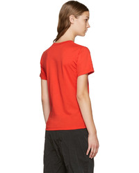 rotes T-shirt von Comme des Garcons