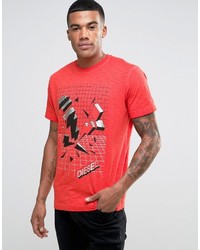 rotes T-shirt von Diesel