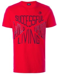 rotes T-shirt von Diesel