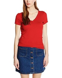 rotes T-shirt von Hilfiger Denim