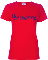 rotes T-shirt von MAISON KITSUNE