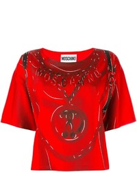 rotes T-shirt von Moschino