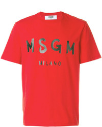 rotes T-shirt von MSGM