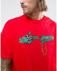 rotes T-shirt von Asos