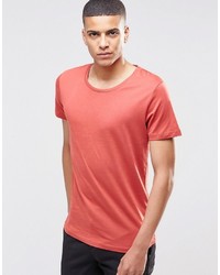 rotes T-shirt von Selected