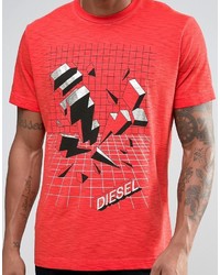 rotes T-shirt von Diesel