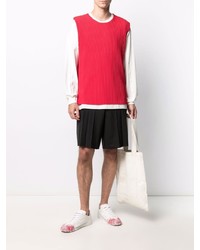 rotes Trägershirt von Homme Plissé Issey Miyake