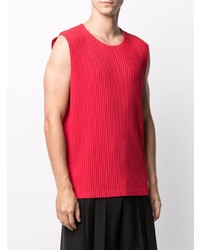 rotes Trägershirt von Homme Plissé Issey Miyake