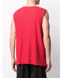 rotes Trägershirt von Homme Plissé Issey Miyake