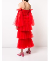 rotes Tüll Ballkleid von Carolina Herrera