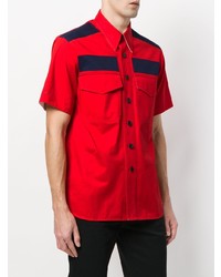 rotes und dunkelblaues Kurzarmhemd von Calvin Klein 205W39nyc