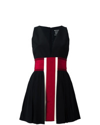 rotes und schwarzes ausgestelltes Kleid von Fausto Puglisi