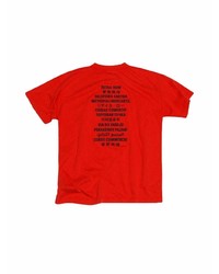 rotes und schwarzes bedrucktes T-Shirt mit einem Rundhalsausschnitt von Balenciaga