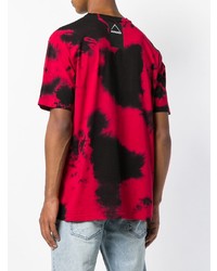 rotes und schwarzes T-Shirt mit einem Rundhalsausschnitt von Mauna Kea