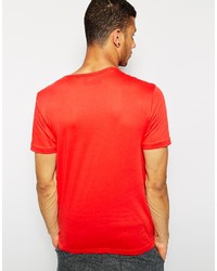 rotes und weißes bedrucktes T-Shirt mit einem Rundhalsausschnitt von Criminal Damage