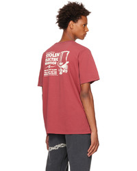 rotes und weißes bedrucktes T-Shirt mit einem Rundhalsausschnitt von Stolen Girlfriends Club