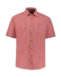 rotes und weißes Kurzarmhemd mit Vichy-Muster von JP1880