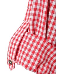 rotes und weißes Langarmhemd mit Vichy-Muster von Stockerpoint