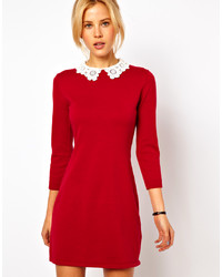 rotes und weißes Skaterkleid von Asos