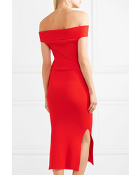 rotes verziertes figurbetontes Kleid von Mugler