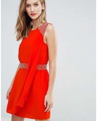 rotes verziertes Kleid von French Connection