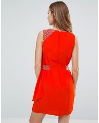 rotes verziertes Kleid von French Connection