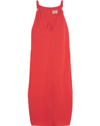 rotes verziertes Kleid von Lanvin