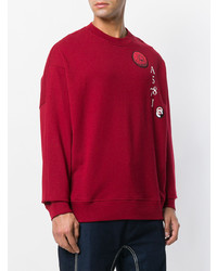 rotes verziertes Sweatshirt von Cédric Charlier