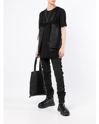 schwarze ärmellose Jacke von Boris Bidjan Saberi